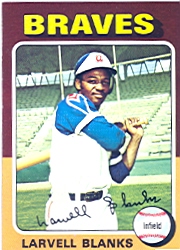 1975 Topps Baseball Cards      394     Larvell Blanks